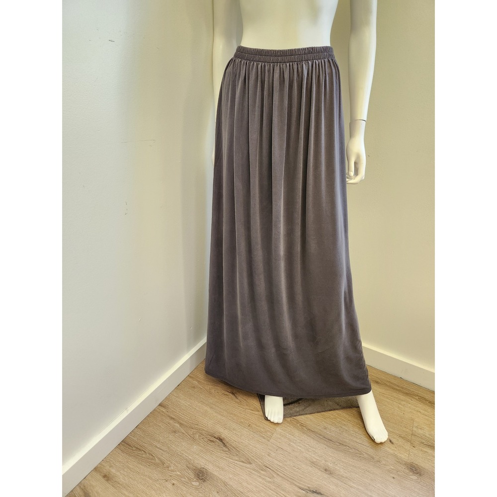 Veiled NYC Maxi Skirt Womens XS-M Charcoal Gray Modest Elastic Waist Pull On